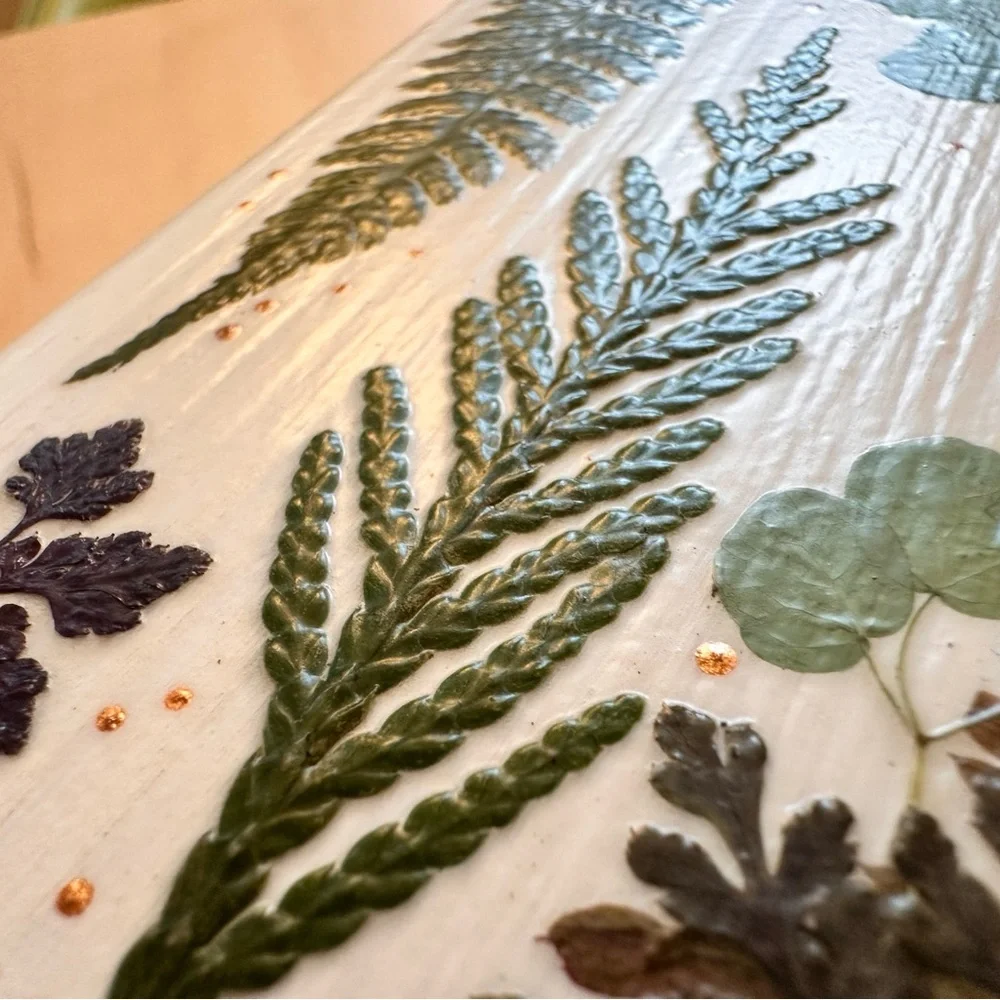 Makeup organizer - Pen Holder - real dried greenery